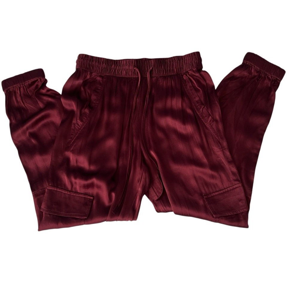 Cosmic Blue NWT Viscose/Acrylic Burgundy Cargo Jogger Pants - XS